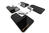 MF85NOSTCOR Mud Flap Kit Fits Select Ford Bronco with Steel Rear Bumper, No Rock Rails, and No Running Boards  - Cy Orange Logo - image 1