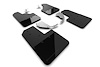 MF85NOSTMBK Mud Flap Kit Fits Select Ford Bronco - Metallic Black Logo - image 1