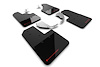 MF85NOSTRD Mud Flap Kit Fits Select Ford Bronco with Steel Rear Bumper, No Rock Rails, and No Running Boards  - Red Logo - image 1