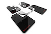 MF85RBSTRD Mud Flap Kit Fits Select Ford Bronco with Factory Running Boards and Steel Rear Bumper  - Red Logo - image 1