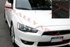 MF8URBLKRD Mud Flap Kit for 2007-2017 Mitsubishi Lancer DE/ES/GTS/SE/Ralliart Sedan - Red Logo - image 2