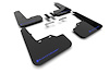 MF92URBLKBL Mud Flap Kit Fits Select Subaru WRX - Blue Logo - image 1
