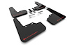 MF92URBLKRD Mud Flap Kit Fits Select Subaru WRX - Red Logo
