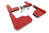 MF92URRDBLK Mud Flap Kit Fits Select Subaru WRX - Red Mud Flap/Black Logo - image 1