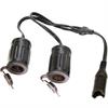 Battery Charger Y-Splitter Cable [2-Pin SAE Charge Connector to (2) 21 mm Auto Socket] - image 1