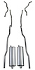 63051S-M 1956 Chevrolet Full-Size Exhaust System, 304 Stainless Steel, Modified - image 1