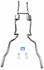 63109S 1955-1957 Chevrolet Full-Size 2-1/2 in. Dual Turbo Small Block Exhaust System, 304 Stainless Steel - image 1
