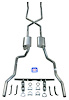 63112 1955-1957 Chevrolet Full-Size X-Style 2-1/2 in. Exhaust System - image 1