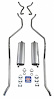 73070S 1959 El Camino & SW exc. 9-Pass. Exhaust System 8-cyl 348 Dual Exhaust, 304 Stainless Steel - image 1
