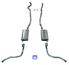 73079S 1967-69 Full-Size Chevy Exhaust System for Station Wagon w/ Big Block w/ Stock Cast Iron Manifolds, 304 Stainless Steel - image 1