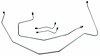 FBL001 1956-1957 Chevrolet Full-Size Front Brake Line Set - image 1