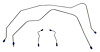 FBL002 1956-1957 Chevrolet Full-Size Front Brake Line Set - image 1