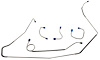 FBL201S 1967-1968 Chevrolet Camaro Front Brake Line Set [Stainless Steel] - image 1