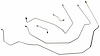 FBL408 1967-1968 Chevrolet Full-Size Front Brake Line Set - image 1