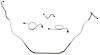 FBL409 1967-1968 Chevrolet Full-Size Front Brake Line Set - image 1