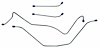 FBL425S 1964-66 Chevrolet Truck Front Brake Line Set [Stainless Steel] - image 1