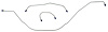 FBL603S 1963-64 Full-Size Ford Front Brake Line Set [Stainless Steel] - image 1