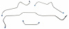 FBL721 1971-1972 Chevrolet Chevelle Front Brake Line Set - image 1