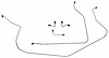 FBL909 1968 Chevrolet Corvette Front Brake Line Set - image 1