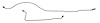 HBL603S 1961-62 Full-Size Ford Rear Axle Brake Line Set [Stainless Steel] - image 1