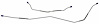 HBL614 1970-1971 Ford Fairlane & Torino Rear End Housing Brake Line - image 1