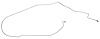 LBL615S 1967 Ford Fairlane Front To Rear Brake Line [Stainless Steel] - image 1