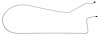 LBL901 1963-64 Chevrolet Corvette Front to Rear Brake Line - image 1