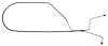 LBL910 1968 Chevrolet Corvette Front to Rear Brake Line - image 1
