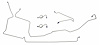 MFB102 1987-1993 Ford Mustang Front Brake Line Set - image 1