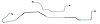 MHB010S 1967-1969 Ford Mustang Rear End Housing Brake Line [Stainless Steel] - image 1
