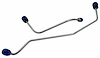 MML018S 1968-1969 Ford Mustang Master Cylinder Line Kit, Stainless Steel - image 1