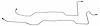 MOL010S 1967-1970 Ford Mustang Transmission Oil Cooler Line [Stainless Steel] - image 1