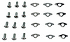 VCRB42 1958-1963 Chevrolet Full-Size Valve Cover Screw & Washer Kit - image 1