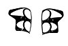 Tail Shades II  Taillight Covers Black/Primed Plastic Contoured Style - image 1