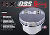 K8860-4155 SX-Series Flat Top Piston Set for 1962-2001 Small Block Ford 289-302, 4.155 in. Bore, -5cc Volume [Stroker] - image 1