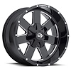 411-8936MS12 411 Series Wheel [Size: 18" x 9"] Gloss Black Milled Spoke Finish - image 1