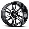 419-22287GBMF-51 419 Series Wheel [Size: 22" x 12"] Gloss Black Machined Face Finish - image 1