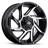 422Z8907GBMF12 422 Series Wheel [Size: 18" x 9"] Gloss Black Machined Face Finish - image 1