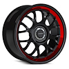 478-6813GBRTB38 478 Series Wheel [Size: 16" x 8"] Gloss Black Red Tint Brushed Lip Finish - image 1