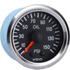 Vision Chrome 150 PSI Mechanical Oil Pressure Gauge with Tubing Kit and US Thread Adapters 12V - image 1