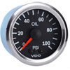 Vision Chrome 100 PSI Mechanical Oil Pressure Gauge with Tubing Kit and US Thread Adapters 12V - image 1