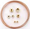 6" Copper Tubing 1/8" -27 and 1/4" -18 NPT adapters - image 1
