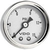 Direct Mount 15 PSI Mechanical Pressure Gauge 1 1/2 Diameter Silver Dial - image 1