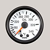 Cockpit White Oil Temperature Gauge 340° F - image 1