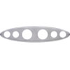 Bead Blasted 6 Hole Universal Billed Dash Panel. For Flush/Back Mounted Viewline Gauges Only - image 1