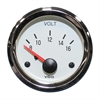 Cockpit White / Chrome Voltmeter - image 1