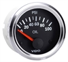 Vision Chrome 100 PSI Oil Pressure Gauge Use with VDO Sender 12V - image 1