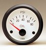 Cockpit White Oil Pressure Gauge 80 psi