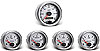 Vision Silverstone Instrument Kit 5 Gauge Kit w/Ford Transmission Sender - image 1