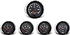 Vision Black Instrument Kit 5 Gauge Kit w/Ford Transmission Sender - image 1